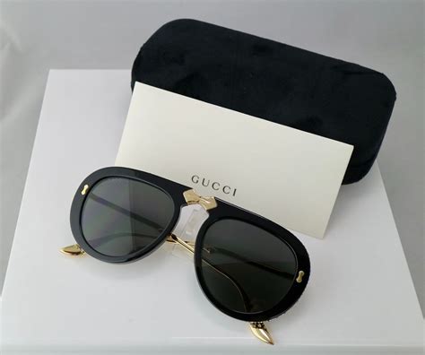 gucci round metal aviator sunglasses|gucci foldable aviator sunglasses.